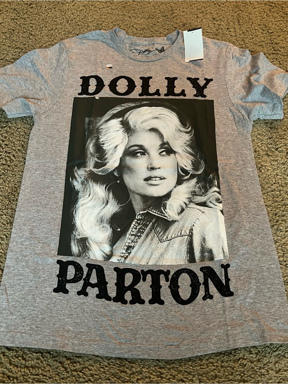 Dolly Parton Grey Graphic Tee Officially Licensed Apparel